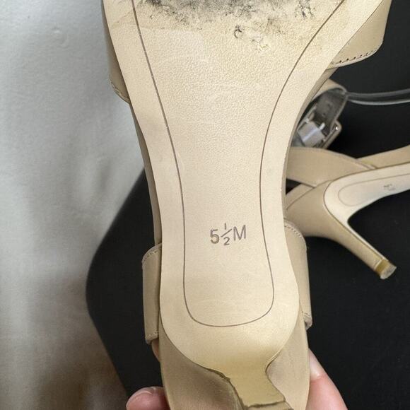 Sam Edelman "Okala" Nude Ankle-Strap Pointed Toe Heels, Size 5.5 - Picture 7 of 8